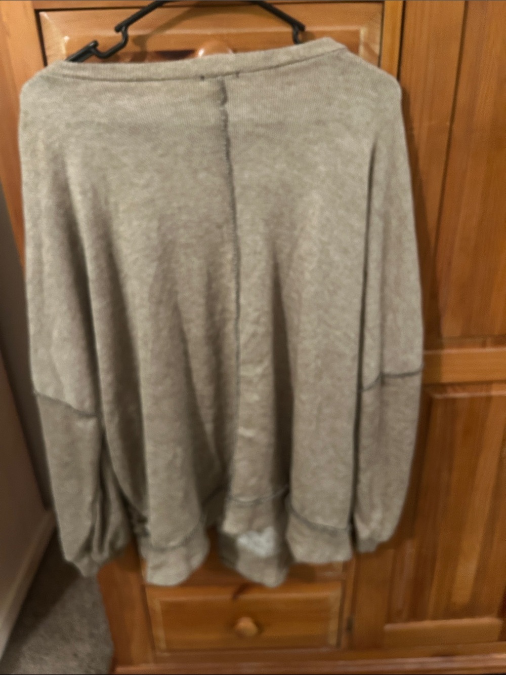 Lovely Melody Leopard Patchwork oversized, top Taupe & Rust - Picture 3 of 5